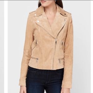 Express Genuine Suede Moto Jacket